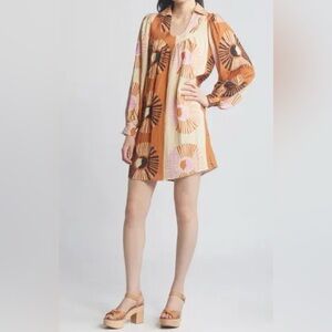 Ciebon Elaine Long Sleeve Shift Dress Multicolor,
Print, Short Length, M